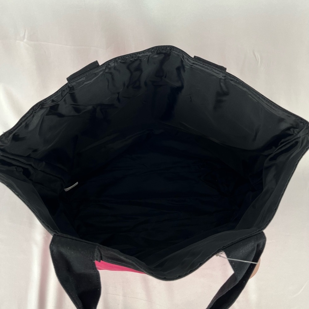 NWT Victoria’s Secret Large Color-Block Tote Bag Pink Red Black - Picture 11 of 13